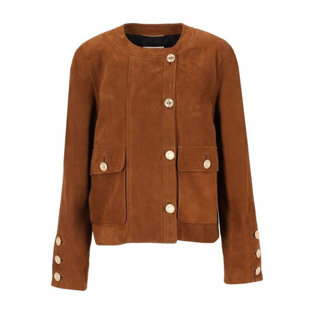 Saint Laurent Women Short Suede Jacket